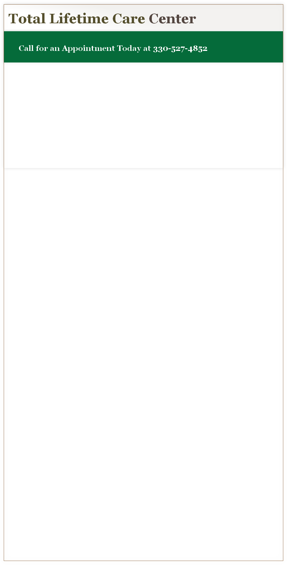 Call for an Appointment Today at 330-527-4852